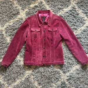 Stunning vintage suede jacket with a silk liner.